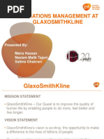 GSK Operations Management