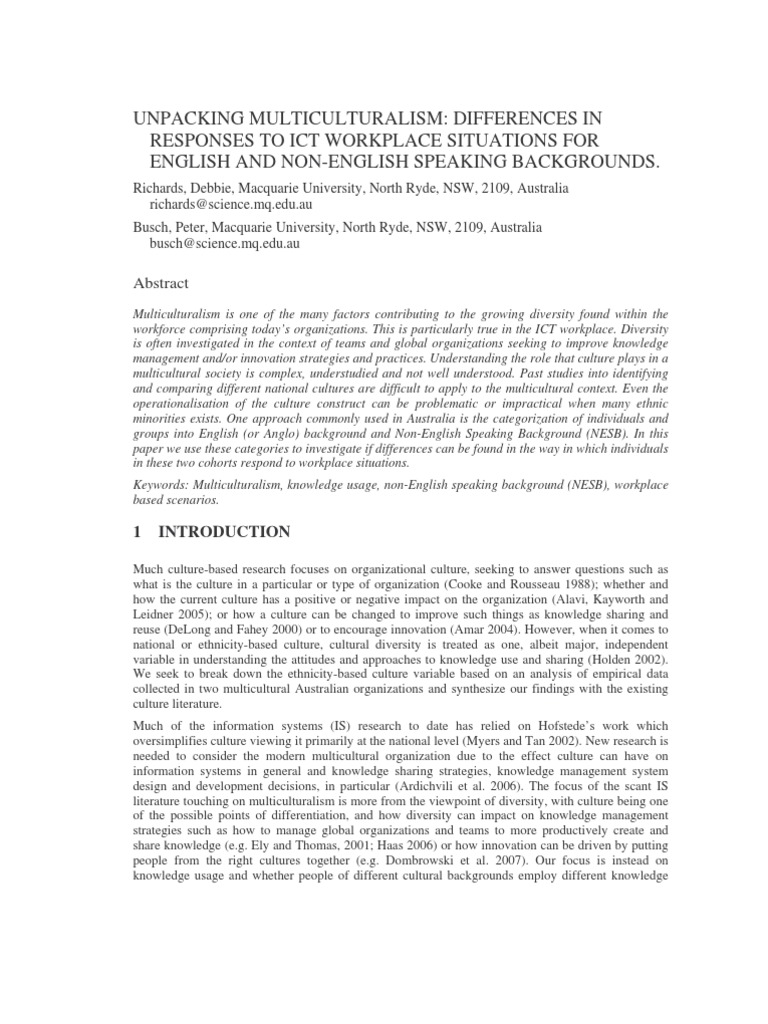 Multi Culture 18 | PDF | Multiculturalism | Ethnic Groups