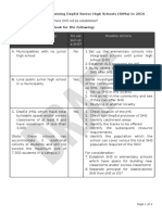 6 Conditions For Determining DepED SHS in 2016