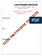 Elite Polytechnic Institute: Department of Mechanical Engineering