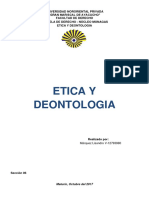 Etica y Deontologia - Trabajo de Investigacion