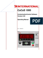 Cocos 1000: Contaminationcontrol Software Operating Manual