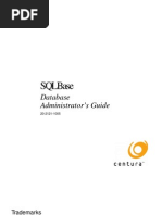 Sqlbase: Database Administrator'S Guide