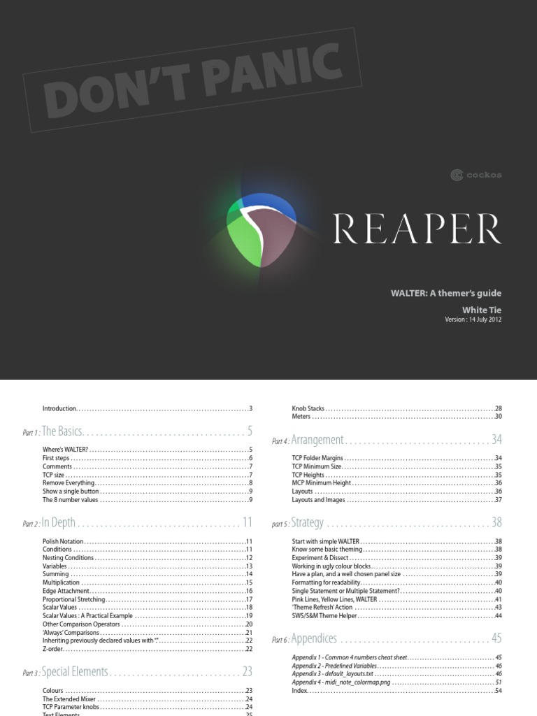Walter's Guide to White Tie Reaper | PDF | Text File | Computer File