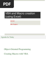 VBA and Macro Creation (Using Excel) : Mike Pangburn