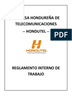 Empresa Hondureña de Telecomunicaciones-reglamento Interno de Trabajo.