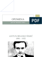 A.B. Šimić - Opomena