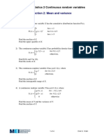 Mean and Variance Questions