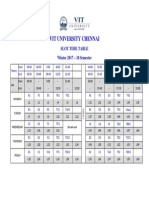 Slot Time Table - Winter 2017-18