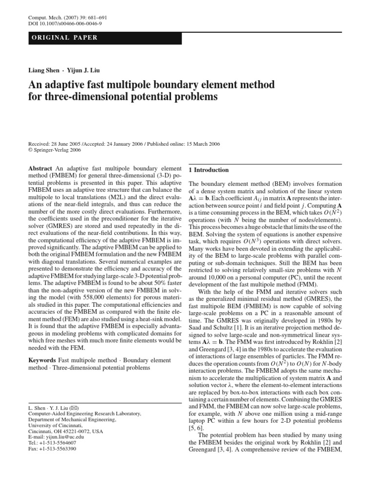 2007-An Adaptive Fast Multipole Boundary Element Method Tor Three ...