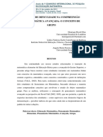 Indícios de Dificuldade Na Compreensão Da Matemática Avançada: O Conceito de Grupo