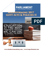 Mainstorming 2017 - Govt Acts Policies II