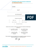 Modelo de questionário para pesquisa de clima organizacional