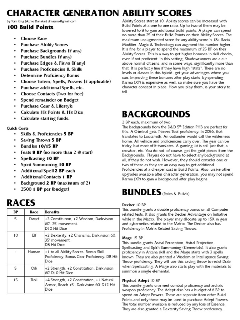 SR D&D Conversion 5.2 PDF PDF Role Playing Games Leisure