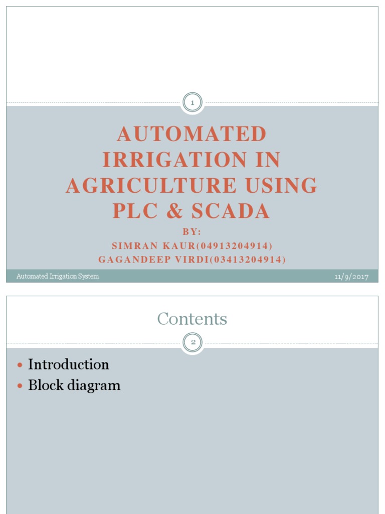 Automatic Irrigation System PDF Irrigation Automation