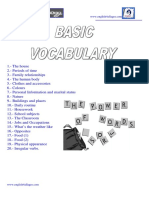 Basic Vocabulary. 1