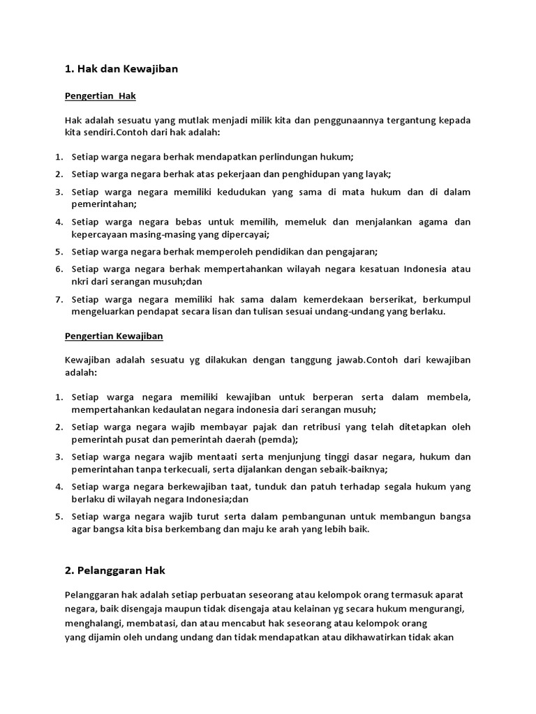 Segala sesuatu yang mutlak menjadi milik kita disebut dengan