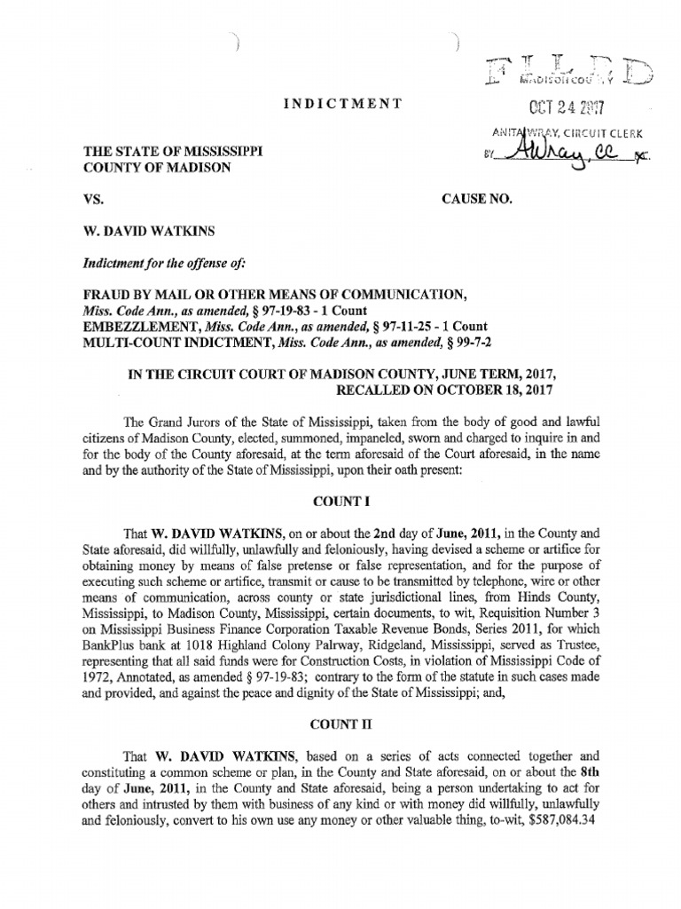 David Watkins Indictment | PDF