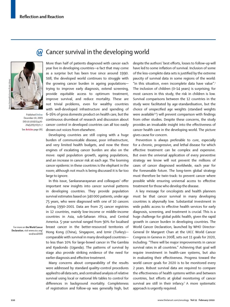 Cancer Survival in The Developing World | PDF | National Health Service ...