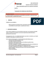 G04. Presupuestos de Instalaciones Domiciliarias.