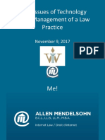 Legal Issues of Technology in The Management of A Law Practice