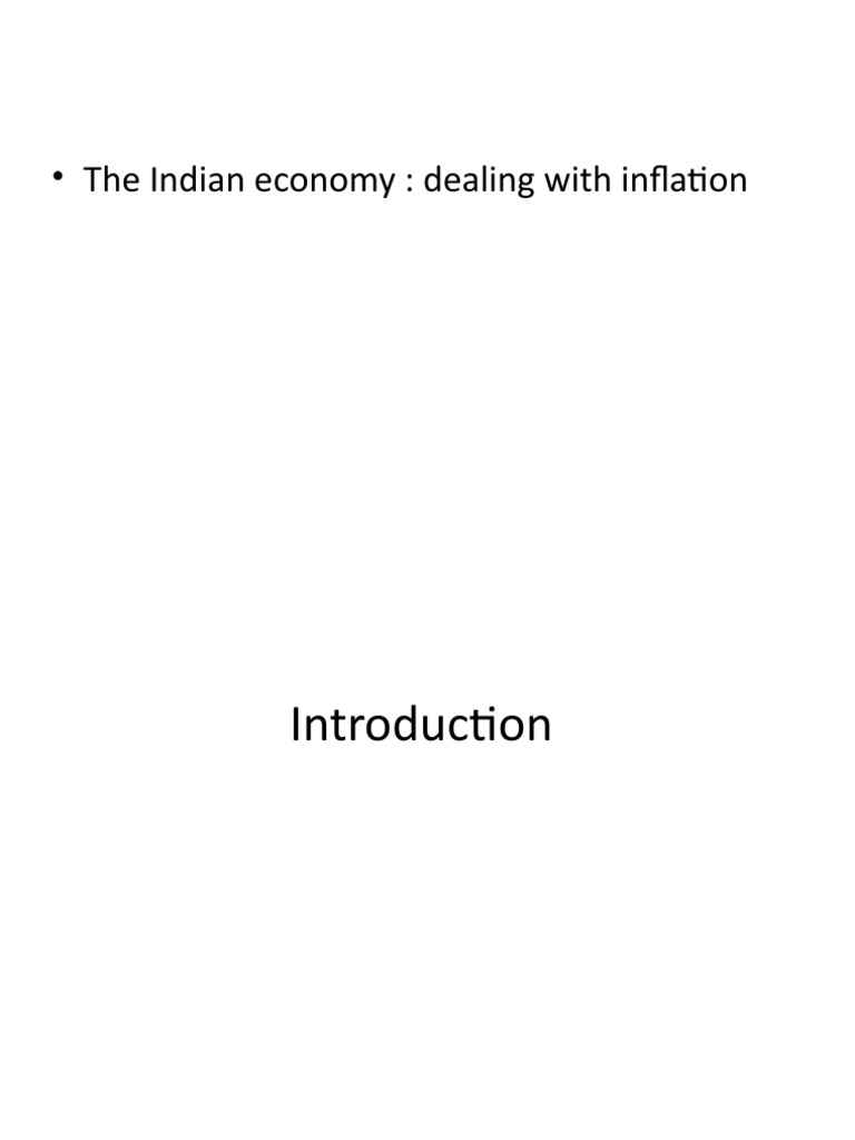 Indian Economy: Tackling Inflation Issues | PDF | Finance & Money ...