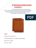 Distributor Genteng Karang Pilang Surabaya Gresik TLP 0812-2271-7496