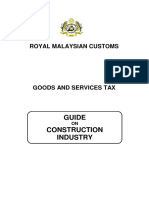 Malaysian GST Guide on Construction Industry Revised as at 18 November 2013