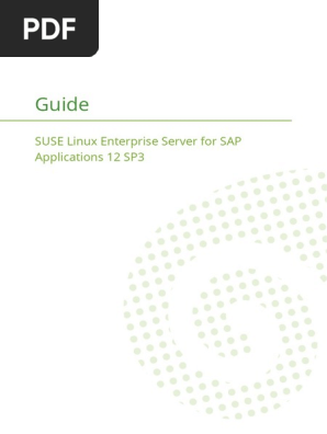 Sles For Sap Guide Suse Linux Enterprise Server Sap - 