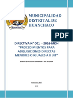 Directiva N 001 2016 MDH Aprobado R.a.406 2016