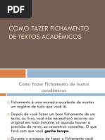 Como Fazer Um Fichamento