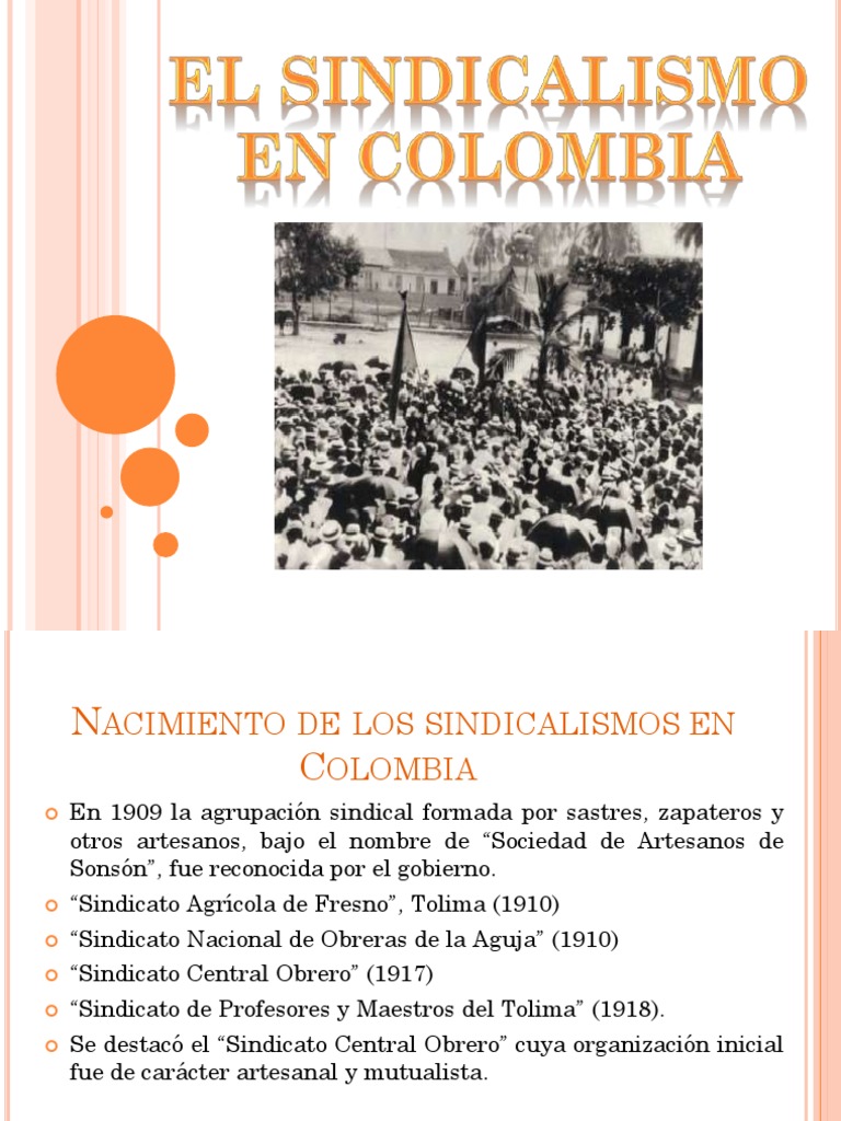 Nacimiento del Sindicalismo en Colombia | PDF | Sindicato | Socialismo