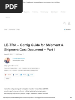 LE-TRA – Config Guide for Shipment & Shipment Cost Document – Part I _ SAP Blogs