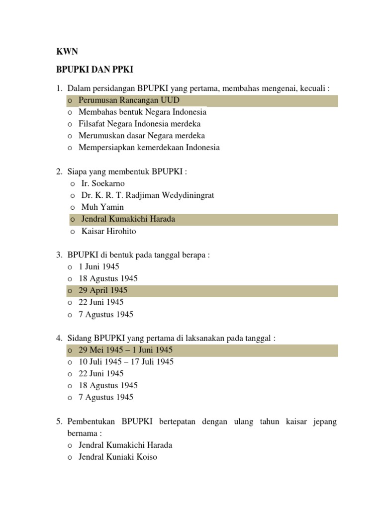 Sidang bpupki pada tanggal 29 mei 1 juni 1945 membahas tentang