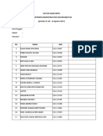 Daftar Hadir MPPD Departemen Kedokteran Fisik Dan Rehabilitasi (Periode 31 Juli - 13 Agustus 2017)