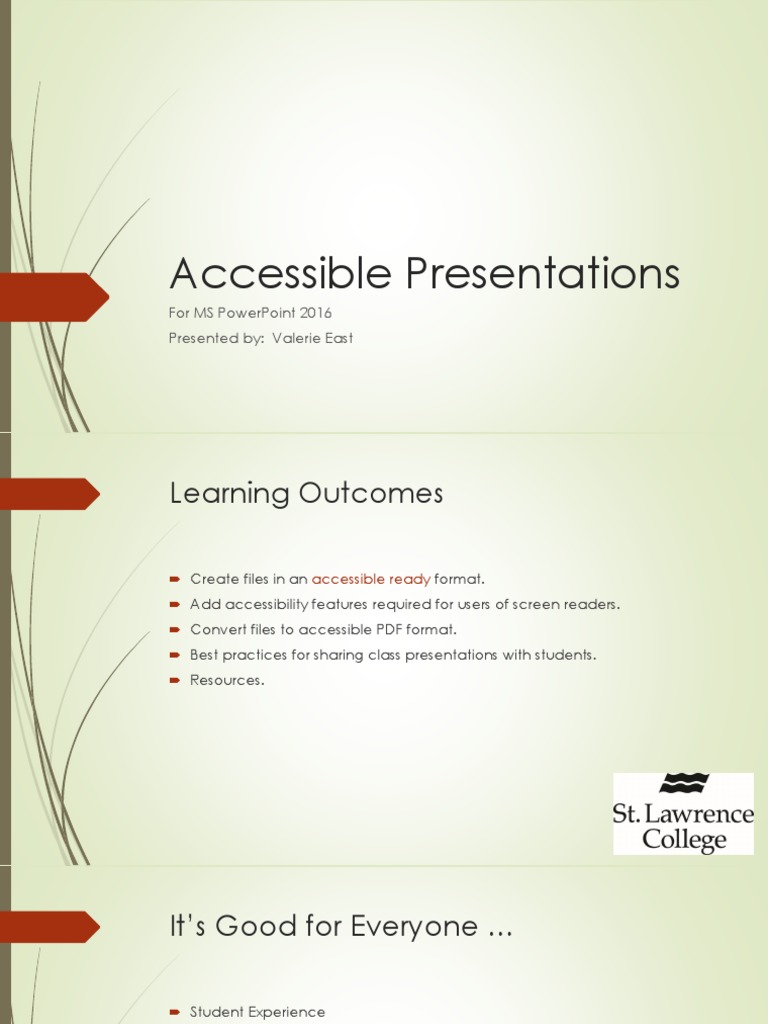 Accessible PowerPoint Presentations Guide | PDF | Page Layout ...