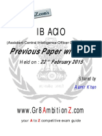 IB ACIO Previous Paper 2014-15