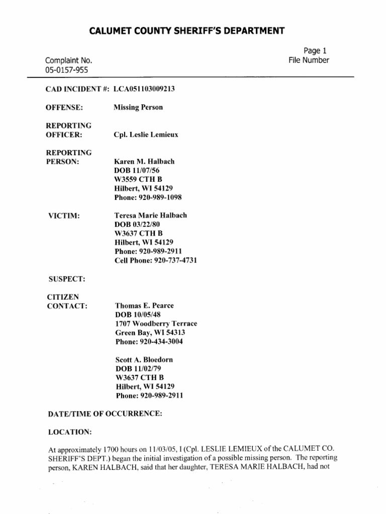 Steven Avery Investigative Report (CASO Report) PDF Steven Avery