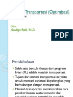 Program Linier - Masalah Transportasi (Optimisasi) - Mahasiswa