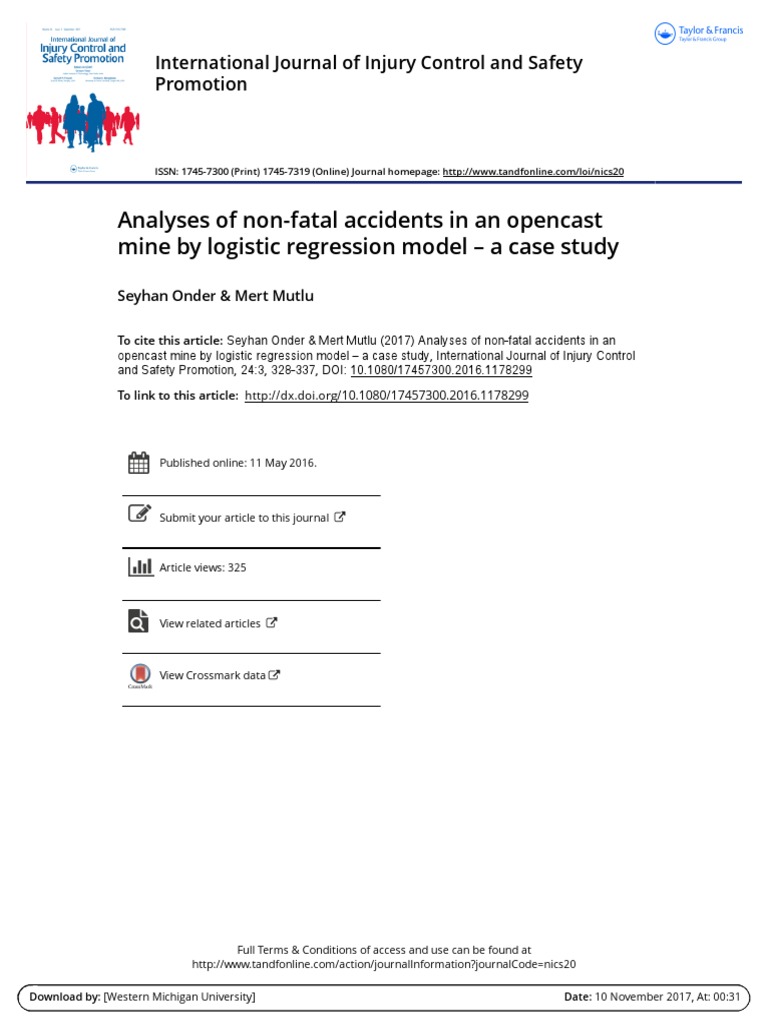 Non-Fatal Mining Accident Analysis | PDF | Logistic Regression ...