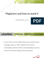 Plagiarism and How to Avoid ItAW