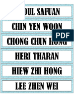 Abdul Safuan Chin Yen Woon Chong Chun Hong Heri Tharan Hiew Zhi Hong Lee Zhen Wei