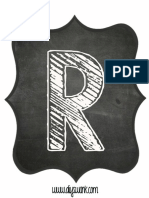 Printable Chalkboard Letter R