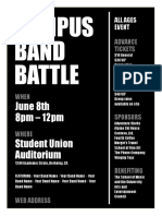 Campus Band Battle: June 8th 8pm - 12pm Student Union Auditorium