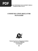 Communications Skills For Managers (NFSMI)