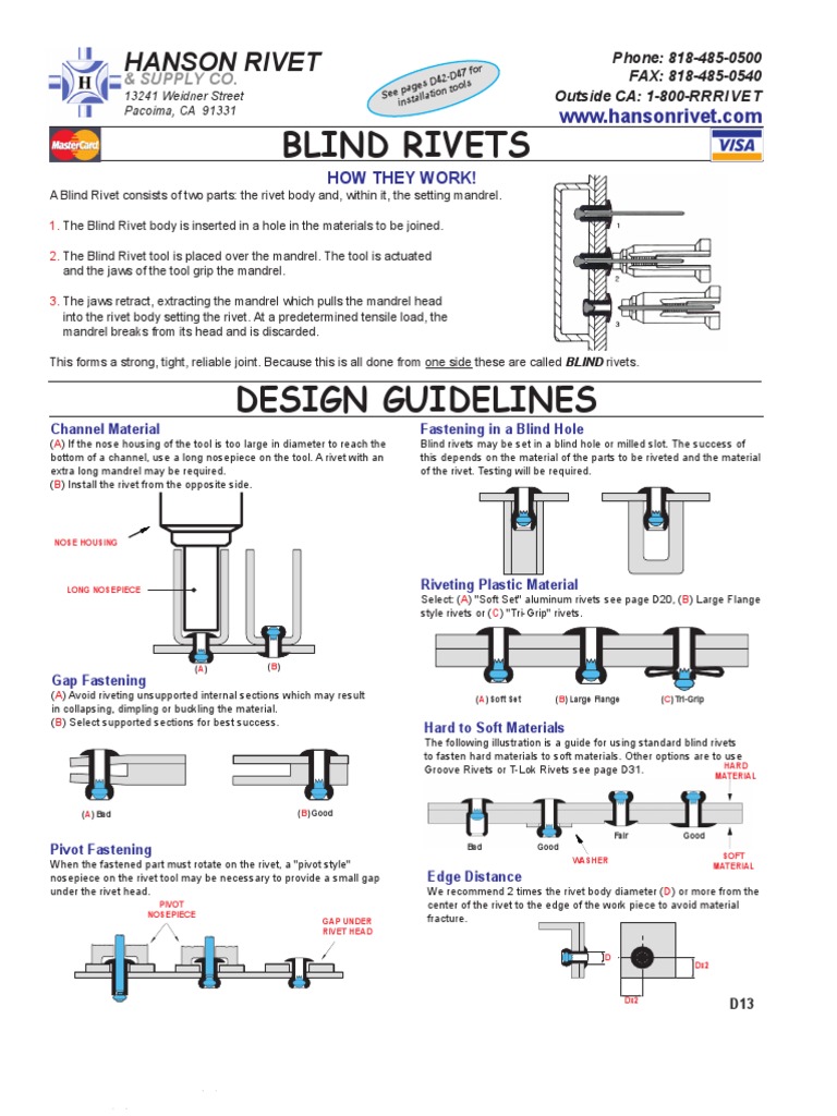 Blind Rivet Installation Guide | PDF | Rivet | Notions (Sewing)