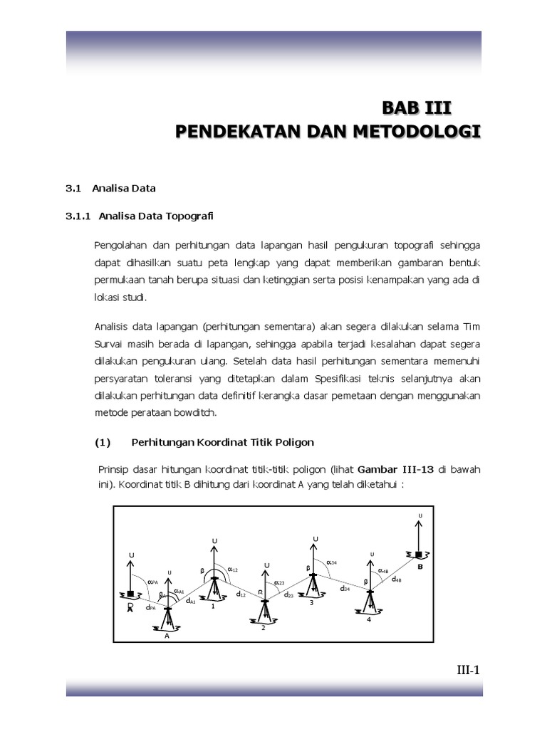 Metodologi Analisis Data Topografi | PDF | Metode & Bahan Ajar