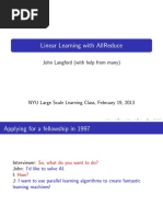 Linear Learning With Allreduce: John Langford (With Help From Many)