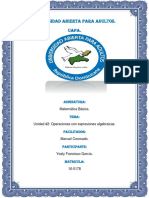 Operaciones algebraicas