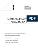 Memoria Práctica Pedagógica II